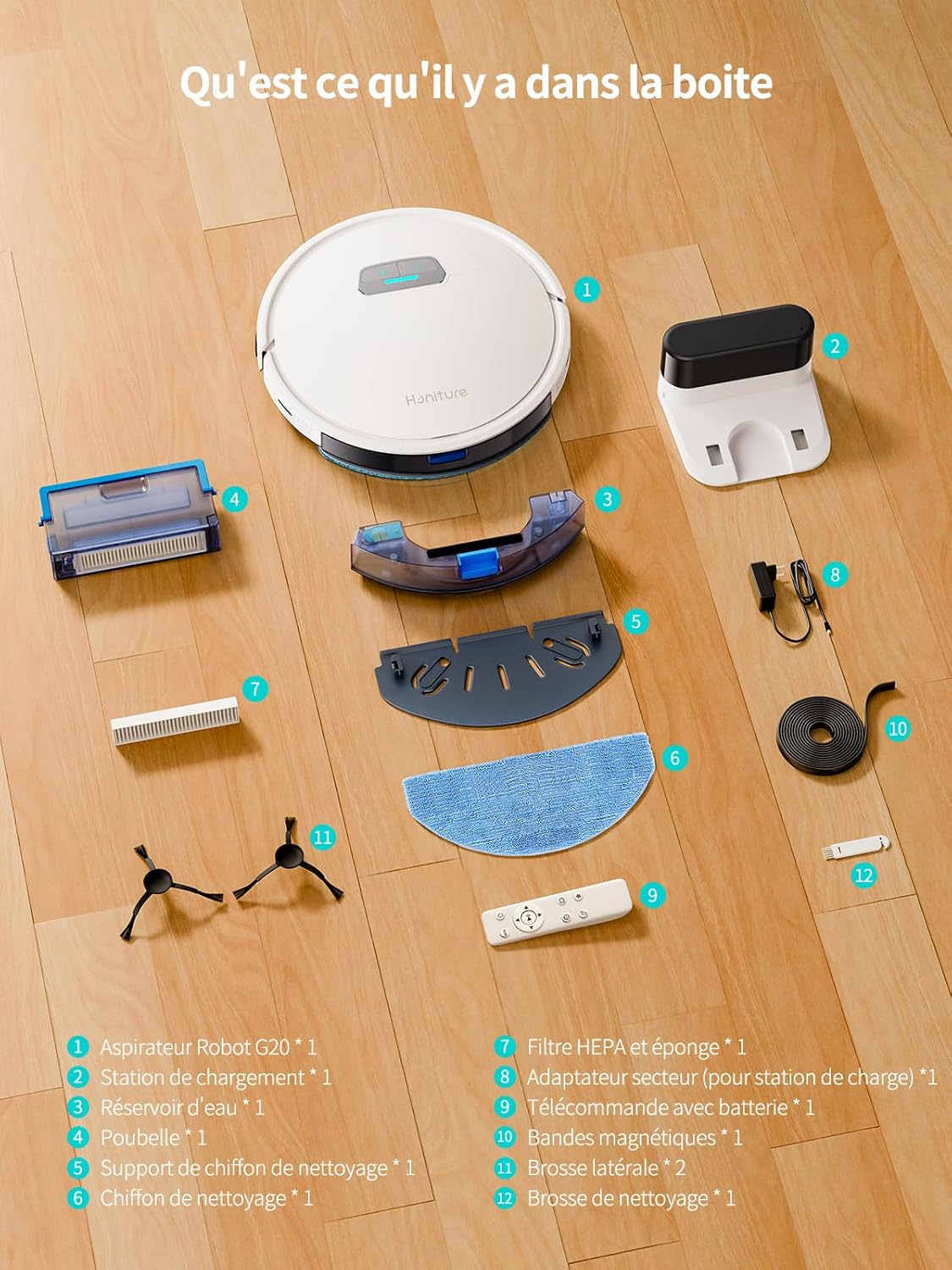 Aspirateur robot Honiture G20